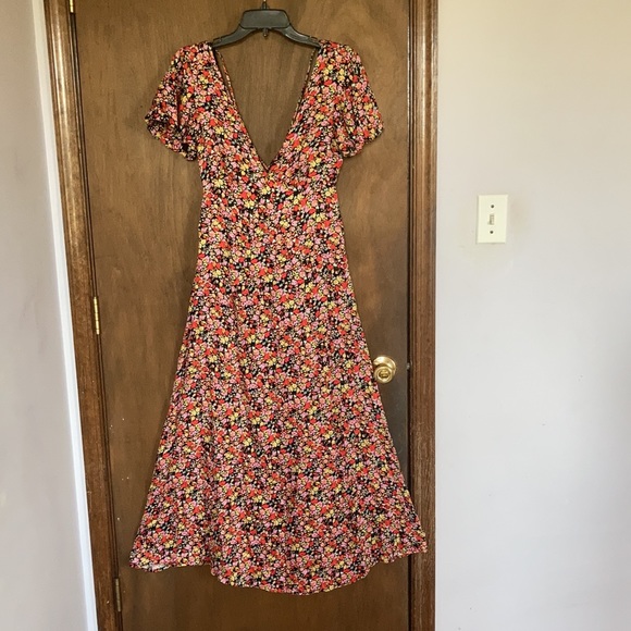 Rewind long floral print dress w criss cross in back boho XS XXL jr - Picture 4 of 17